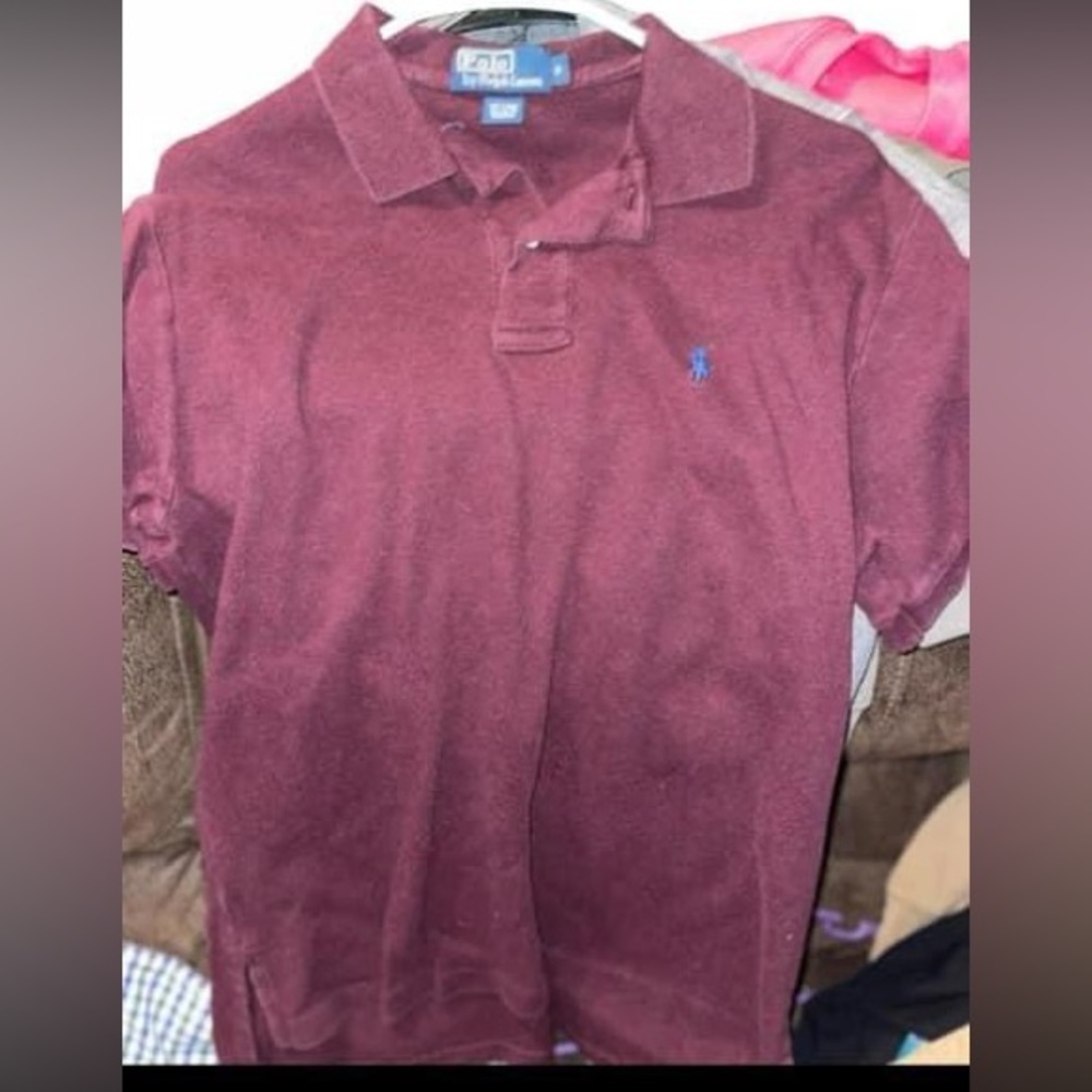 Small Mens Polo, Burgundy